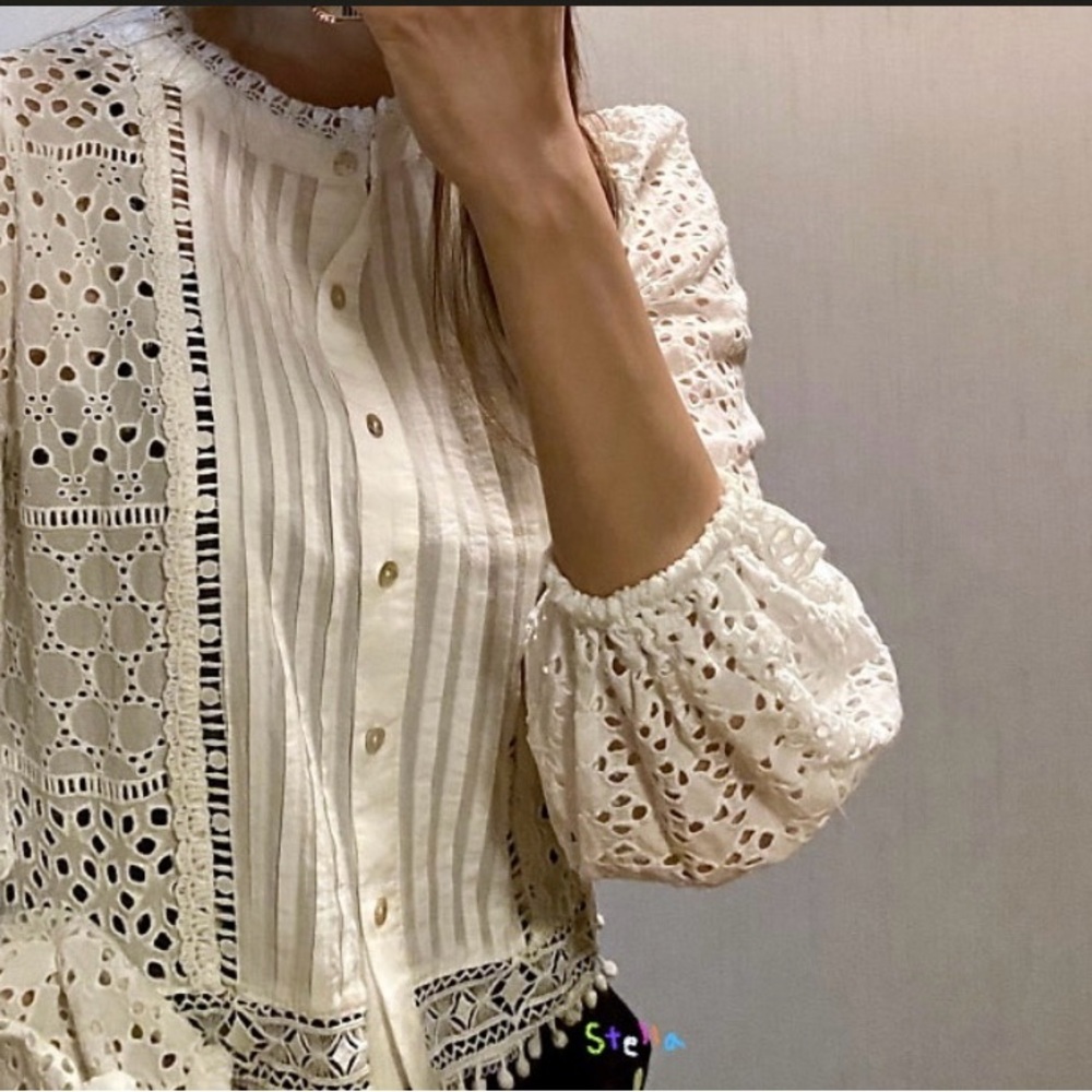 Elegant White Lace Blouse